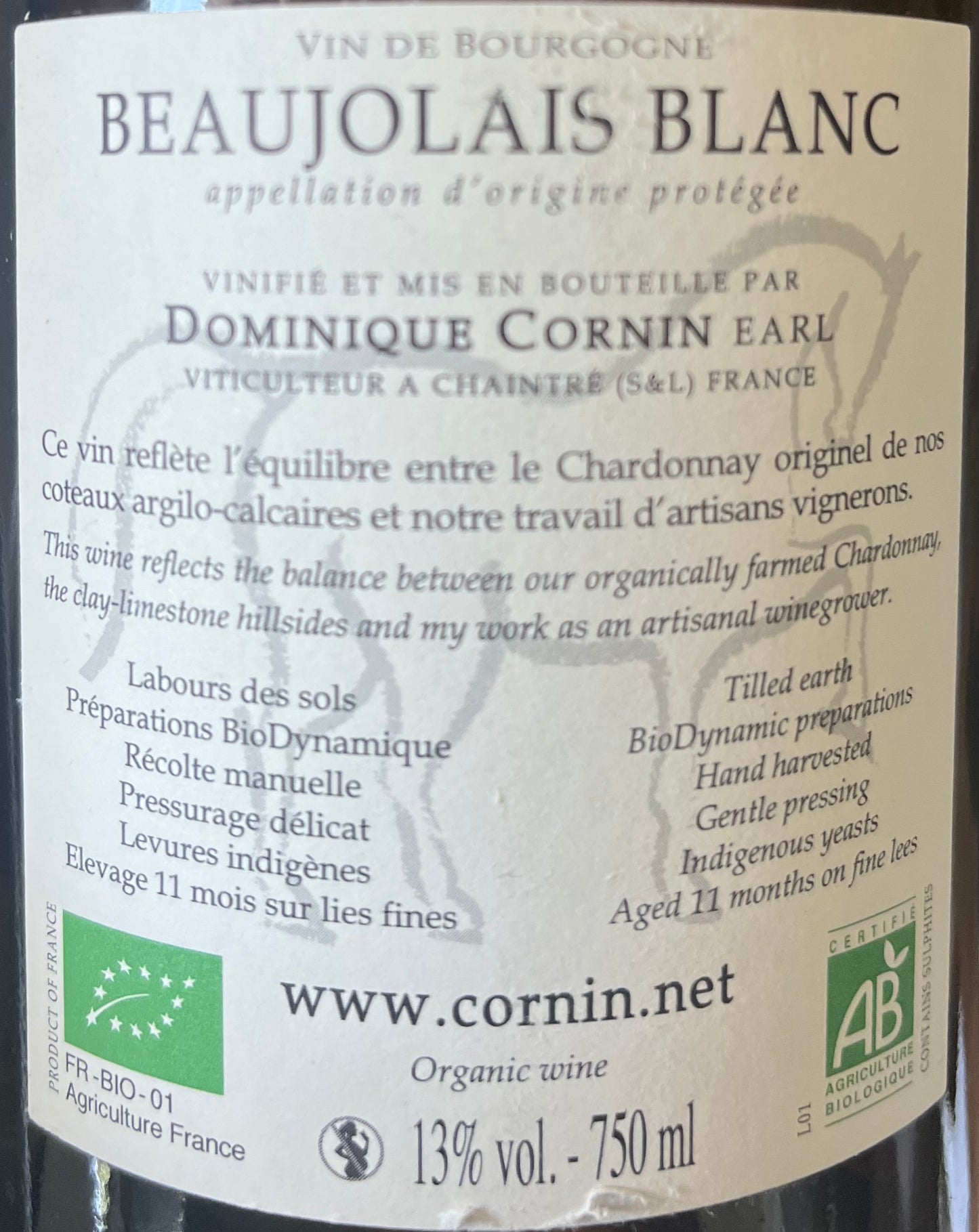 Dominique Cornin Beaujolais Blanc Bio 2018